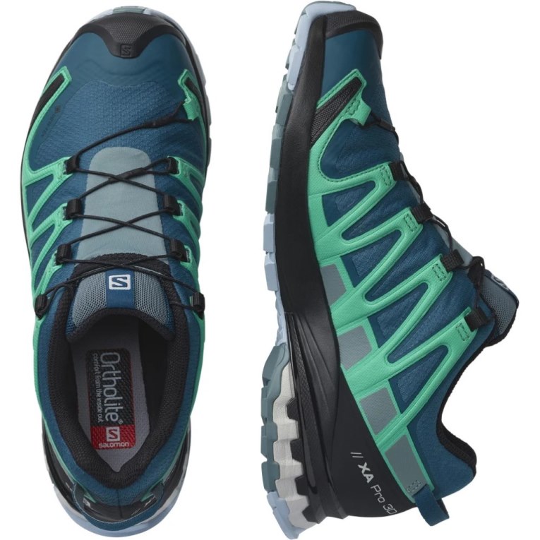 Blue / Turquoise Salomon Xa Pro 3d V8 GTX Women's Trail Running Shoes | PH 45913R